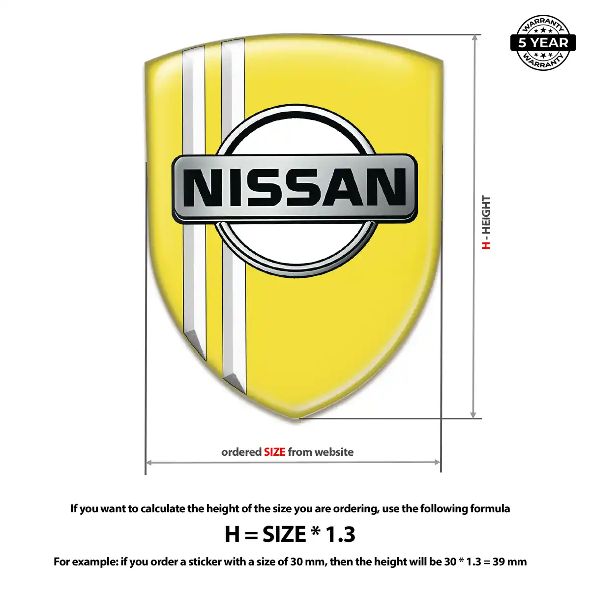 Nissan 3D Domed Sticker Refined Design