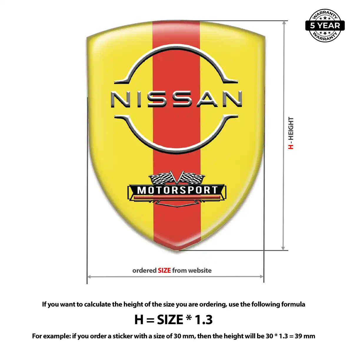 Nissan 3D Domed Sticker Signature Grade