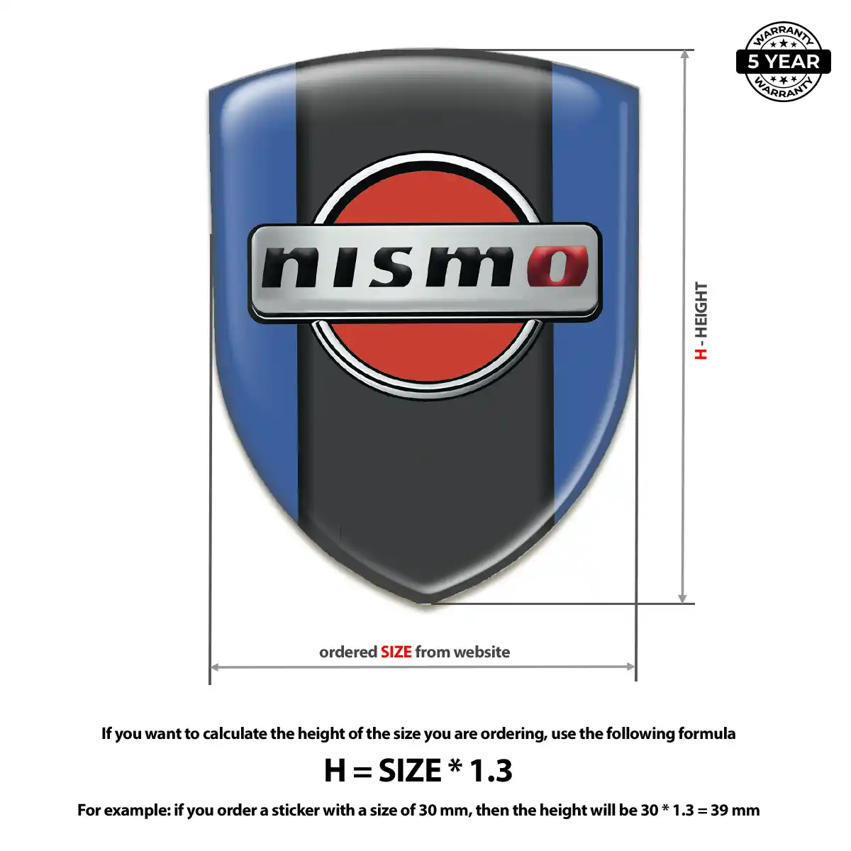 Nissan 3D Domed Sticker Sleek Style