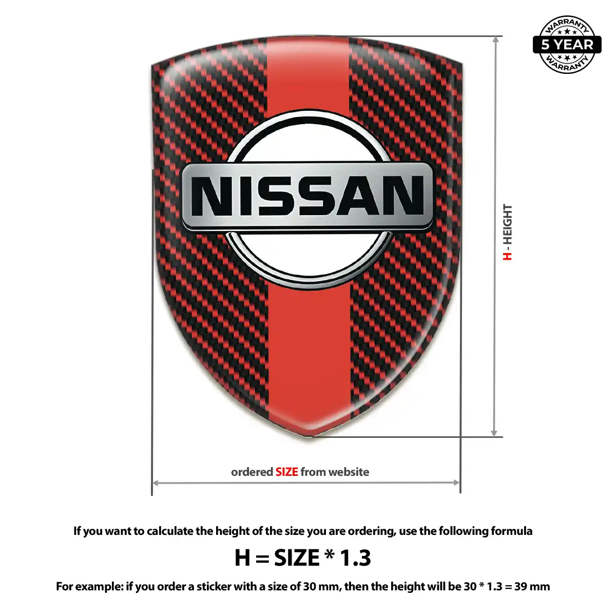 Nissan 3D Domed Sticker Street Tuning