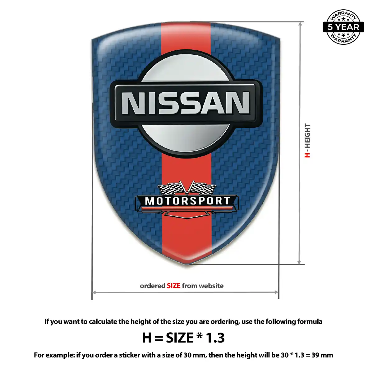 Nissan 3D Domed Sticker Superior Craft