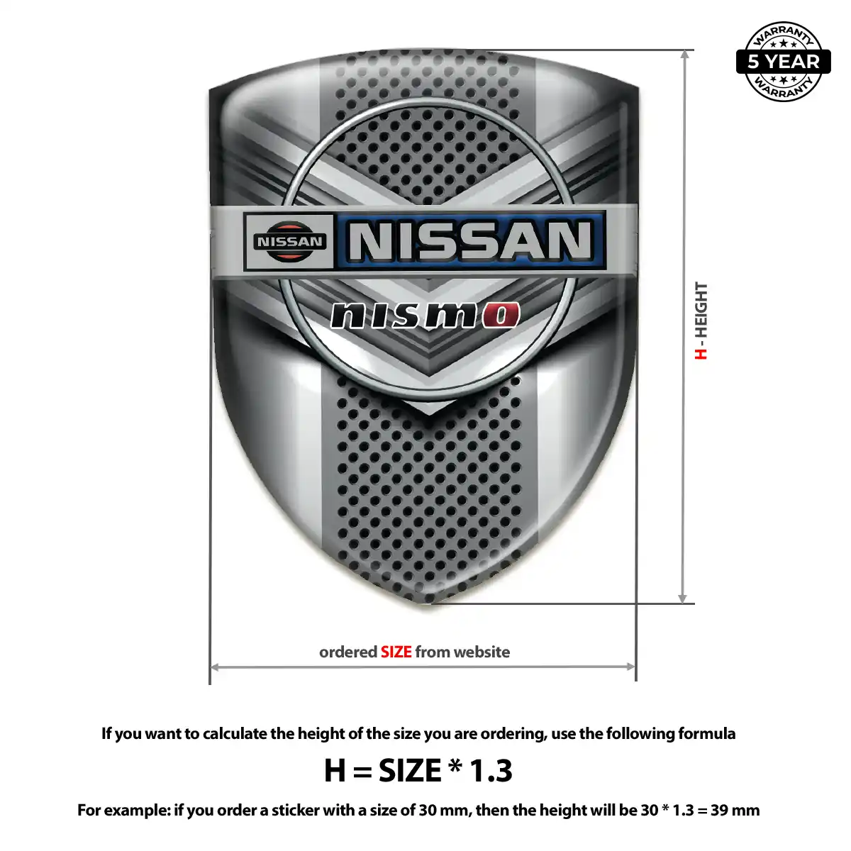 Nissan 3D Emblem Sticker Elite Edition