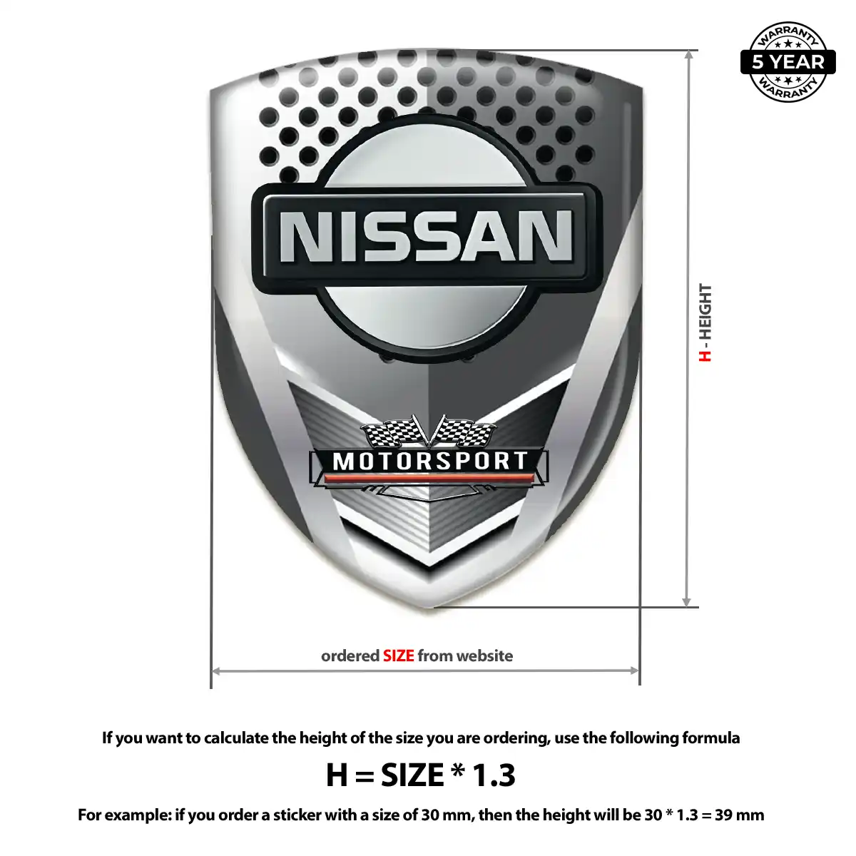 Nissan 3D Emblem Sticker Elite Finish