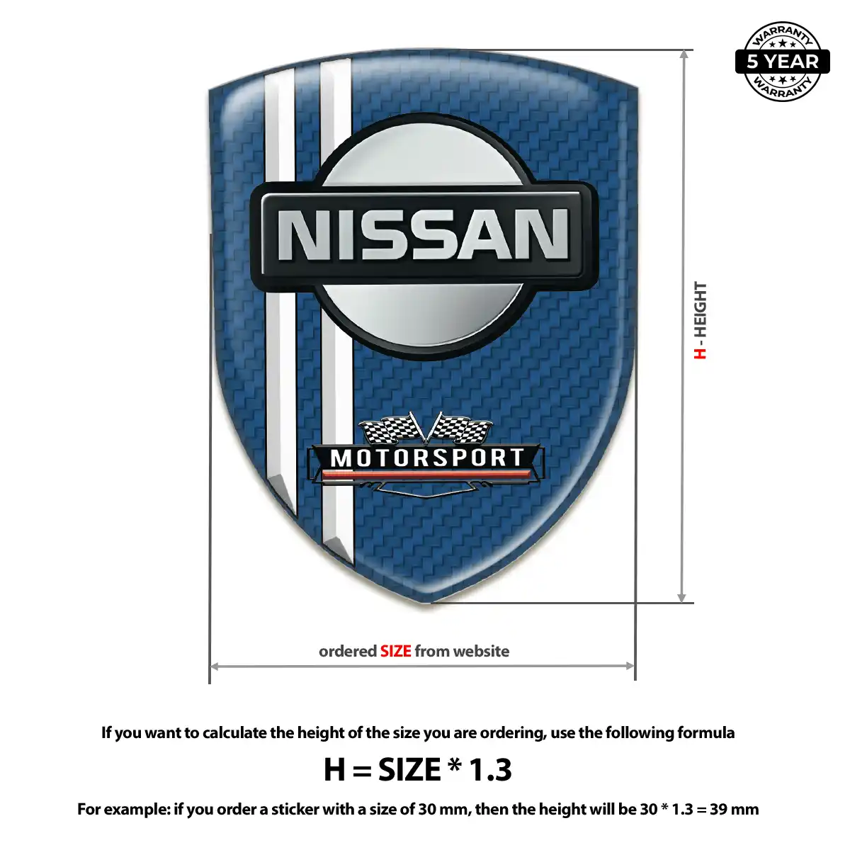 Nissan 3D Emblem Sticker Interior Luxe
