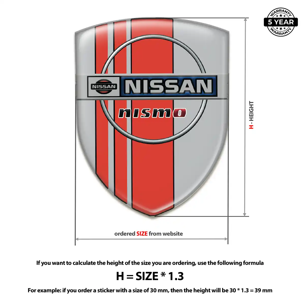 Nissan 3D Emblem Sticker Opulent Line