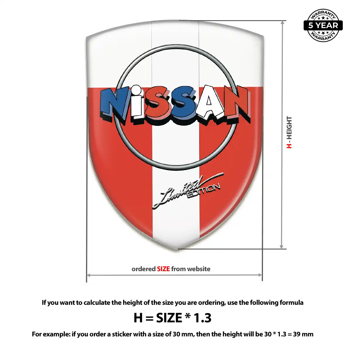Nissan 3D Emblem Sticker Outer Style