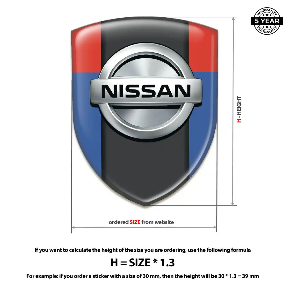 Nissan 3D Emblem Sticker Prestige Line