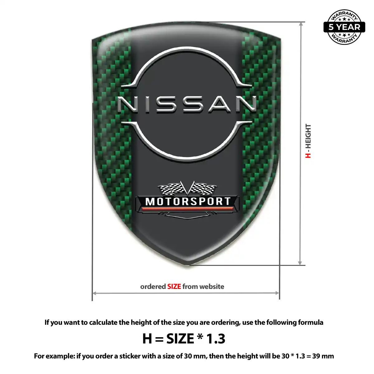 Nissan 3D Emblem Sticker Prime Quality