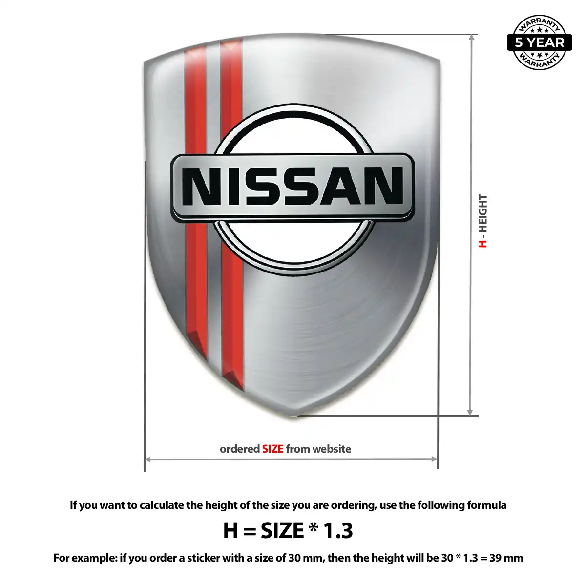 Nissan 3D Emblem Sticker Refined Design