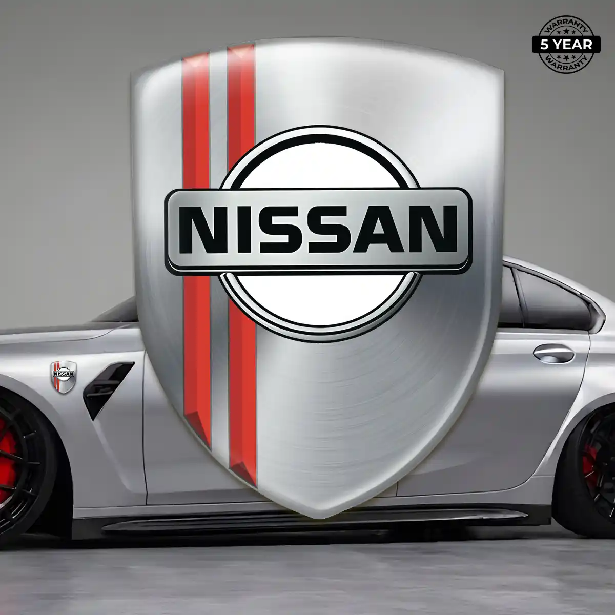 Nissan 3D Emblem Sticker Refined Design