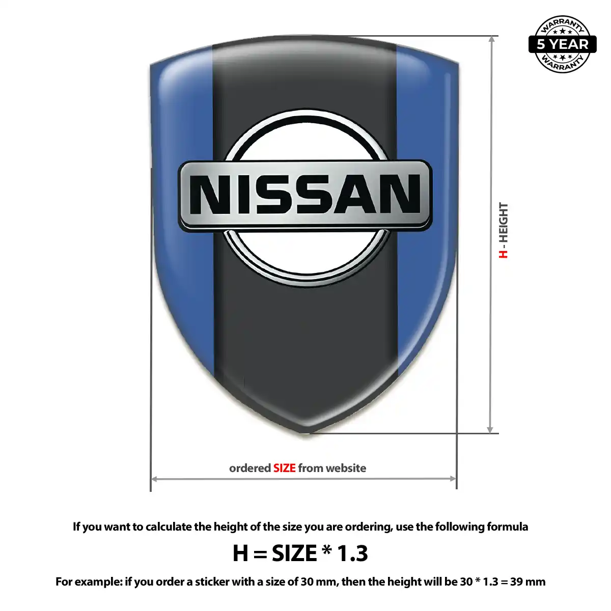 Nissan 3D Emblem Sticker Resin Elite