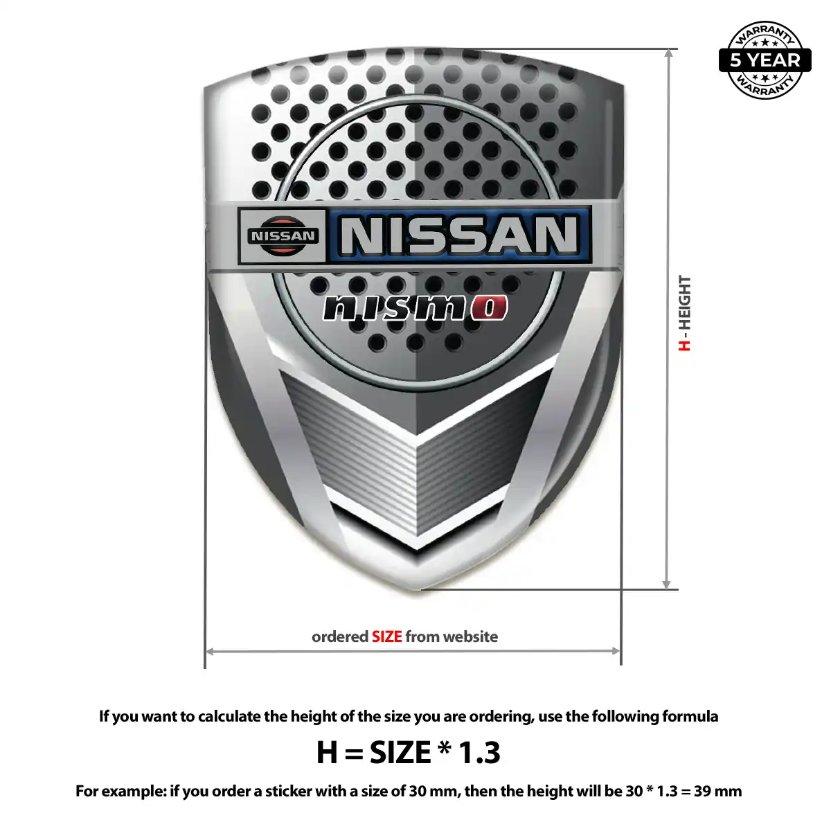 Nissan 3D Emblem Sticker Signature Grade