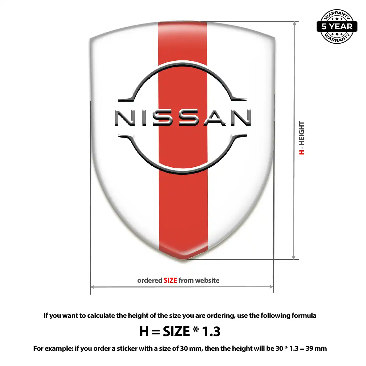 Nissan 3D Emblem Sticker Sleek Style