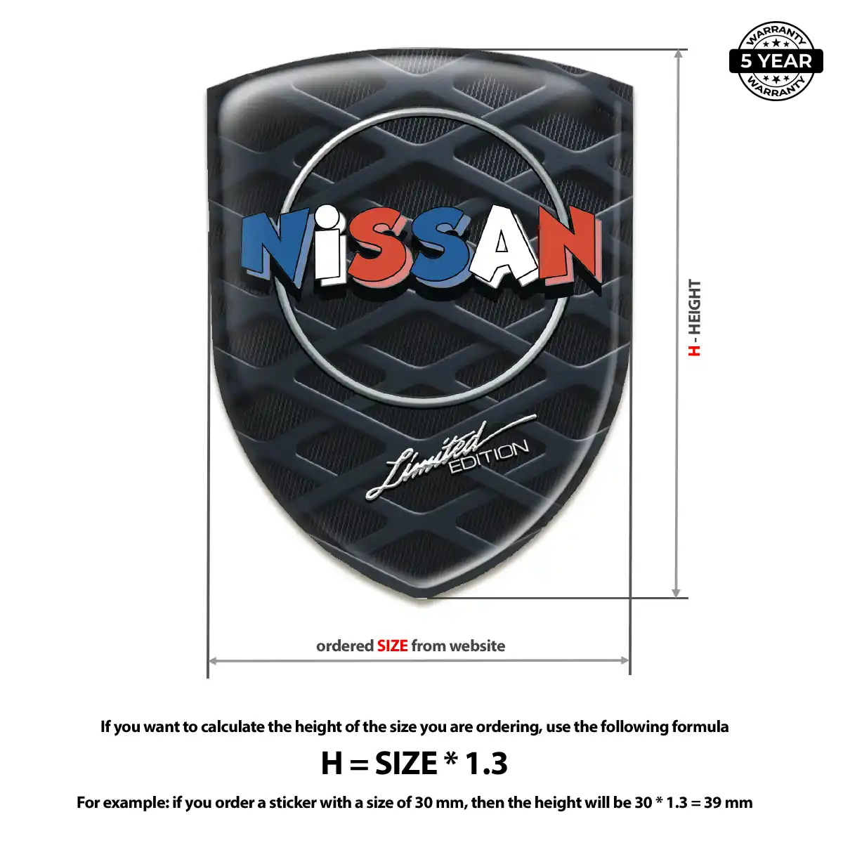 Nissan 3D Emblem Sticker Superior Craft