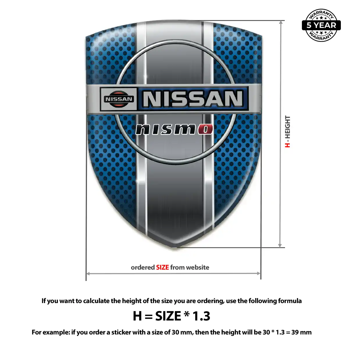 Nissan 3D Gel Sticker Interior Elegance