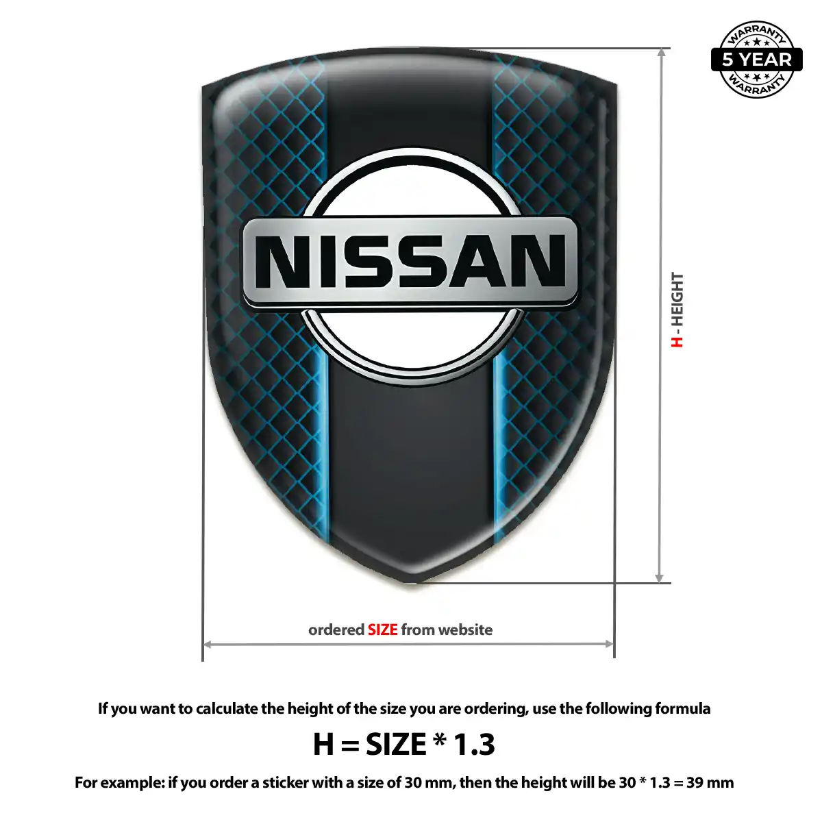 Nissan 3D Gel Sticker Interior Luxe
