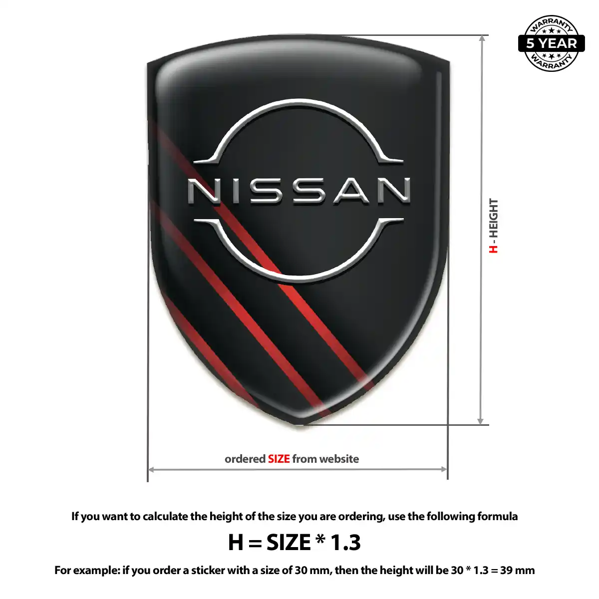 Nissan 3D Gel Sticker Outer Style