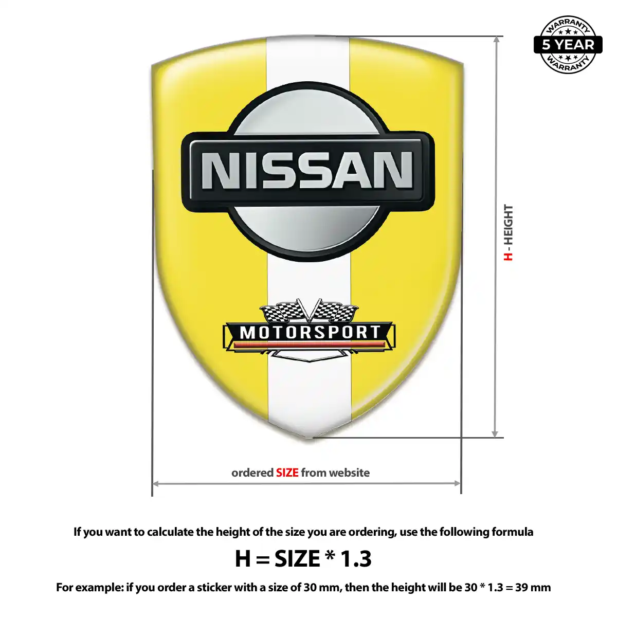 Nissan 3D Gel Sticker Premium Dome
