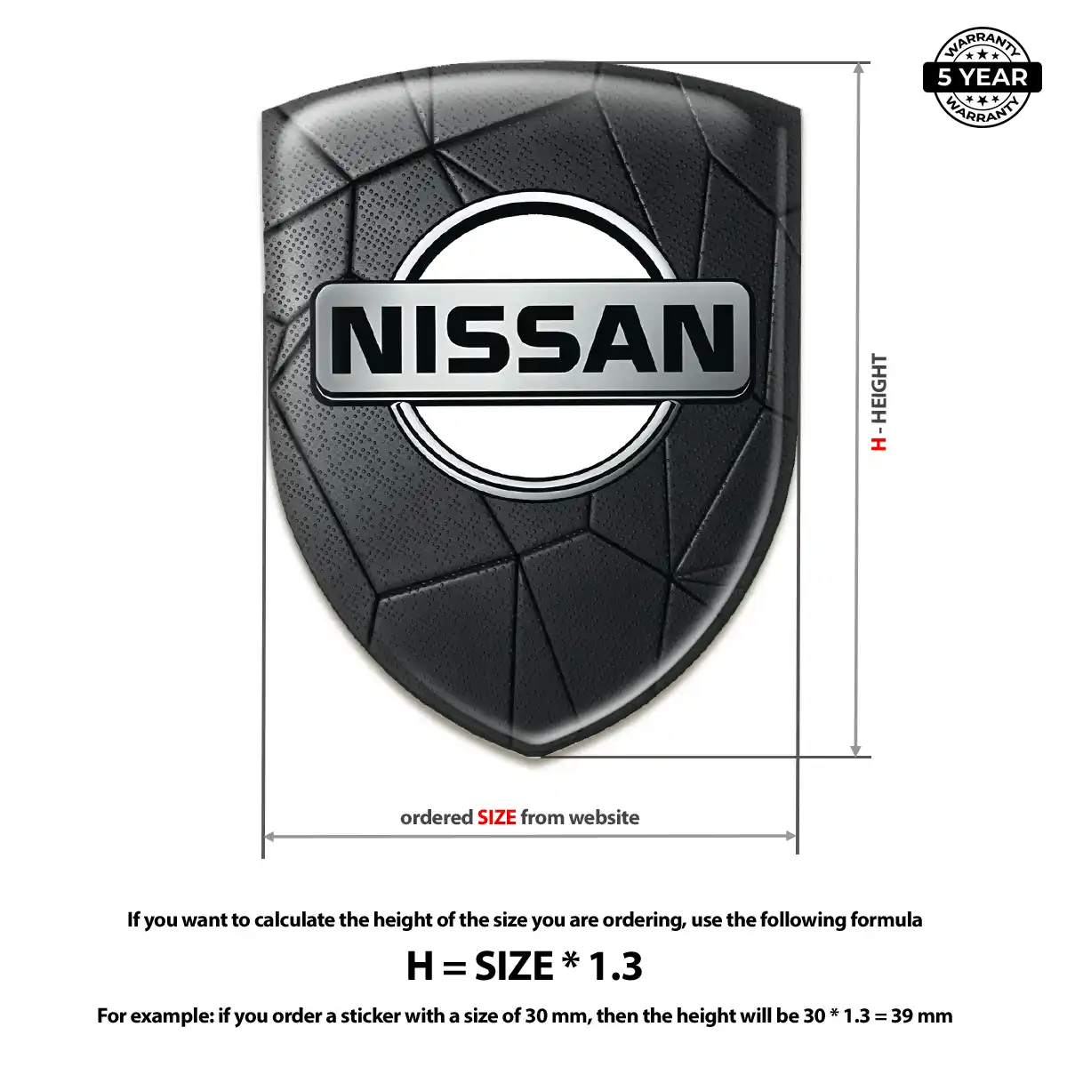 Nissan 3D Gel Sticker Prestige Line
