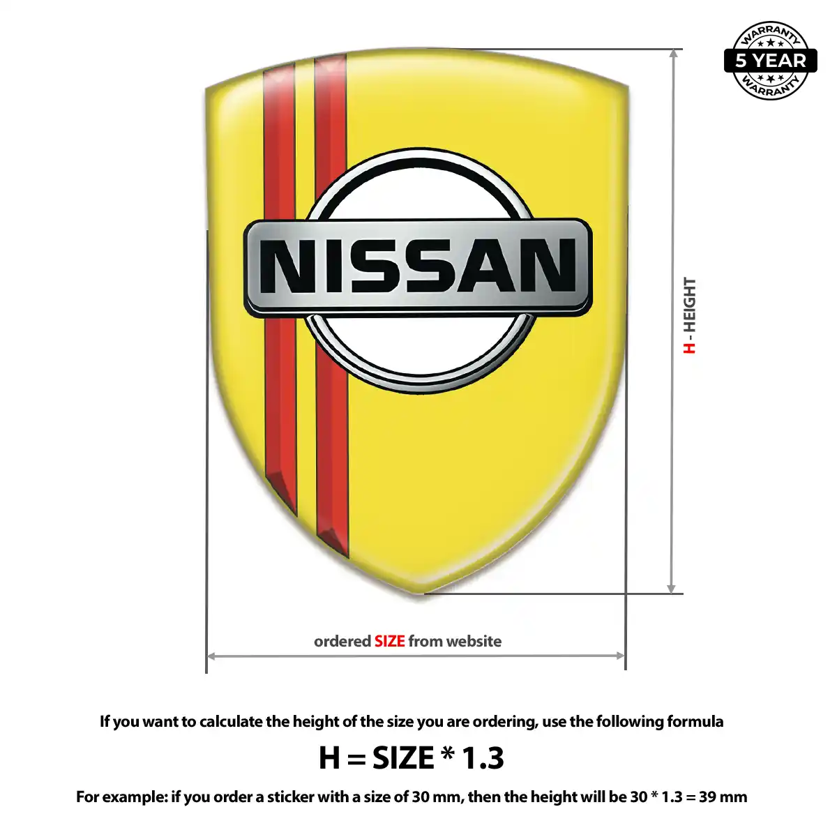 Nissan 3D Gel Sticker Refined Design