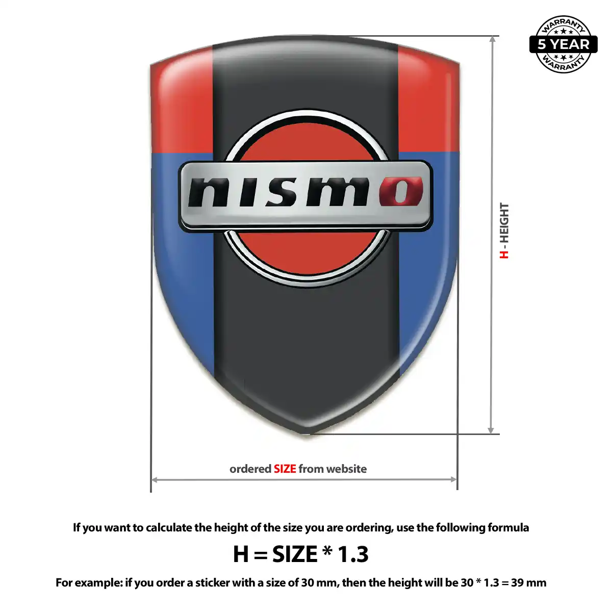 Nissan 3D Gel Sticker Resin Luxe