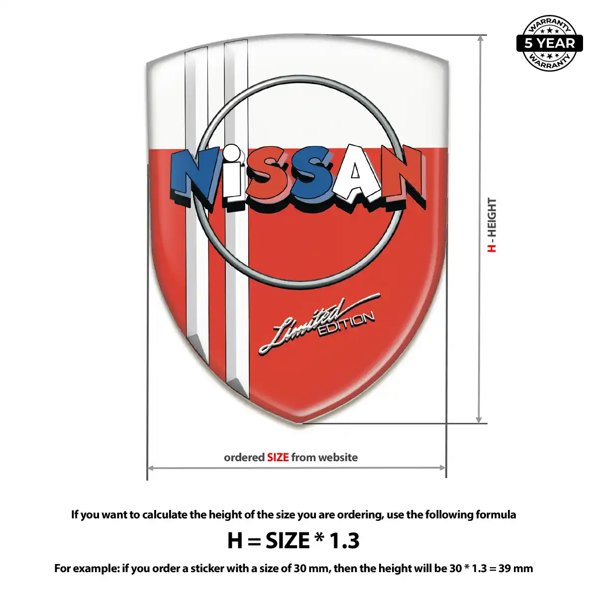 Nissan 3D Gel Sticker Signature Grade