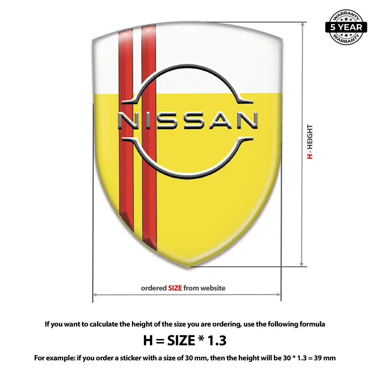 Nissan 3D Gel Sticker Sleek Style