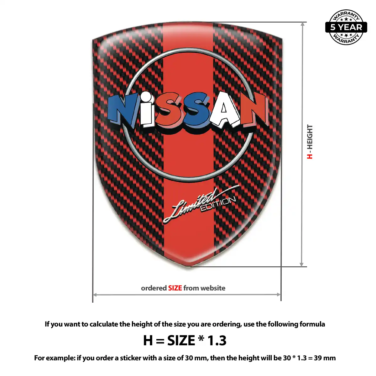 Nissan 3D Gel Sticker Street Tuning