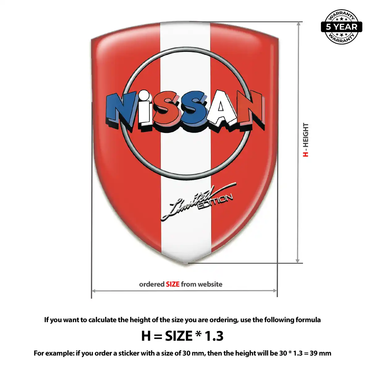 Nissan 3D Gel Sticker Superior Craft