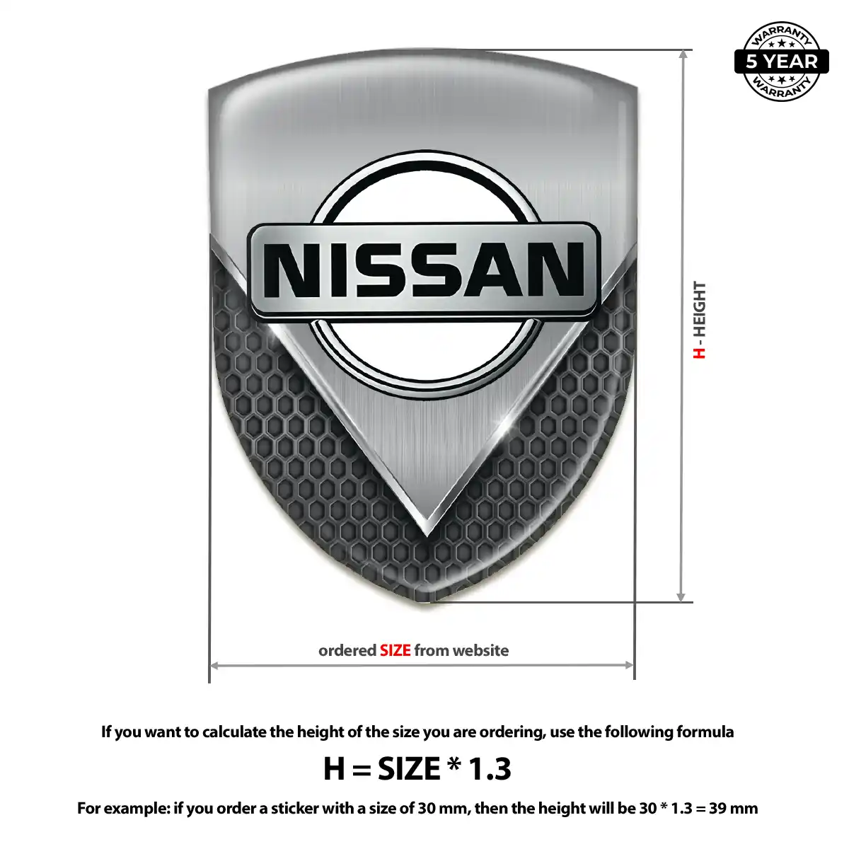 Nissan 3D Logo Sticker Deluxe Edition