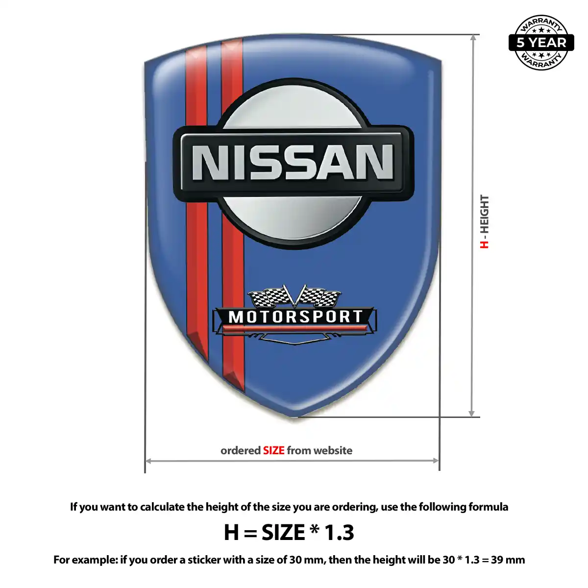 Nissan 3D Logo Sticker Elite Finish