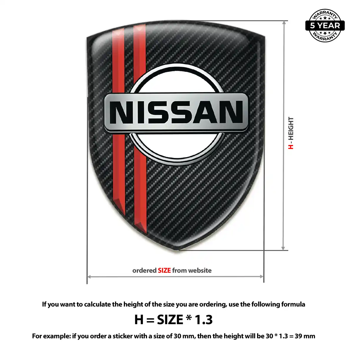 Nissan 3D Logo Sticker Exclusive Series