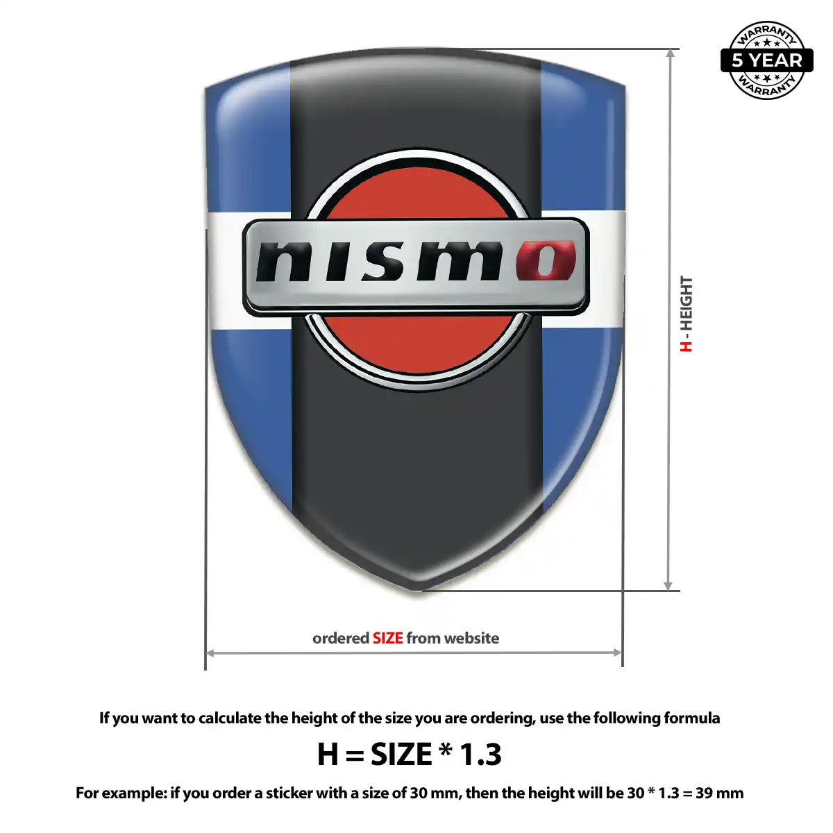 Nissan 3D Logo Sticker Exterior Luxe