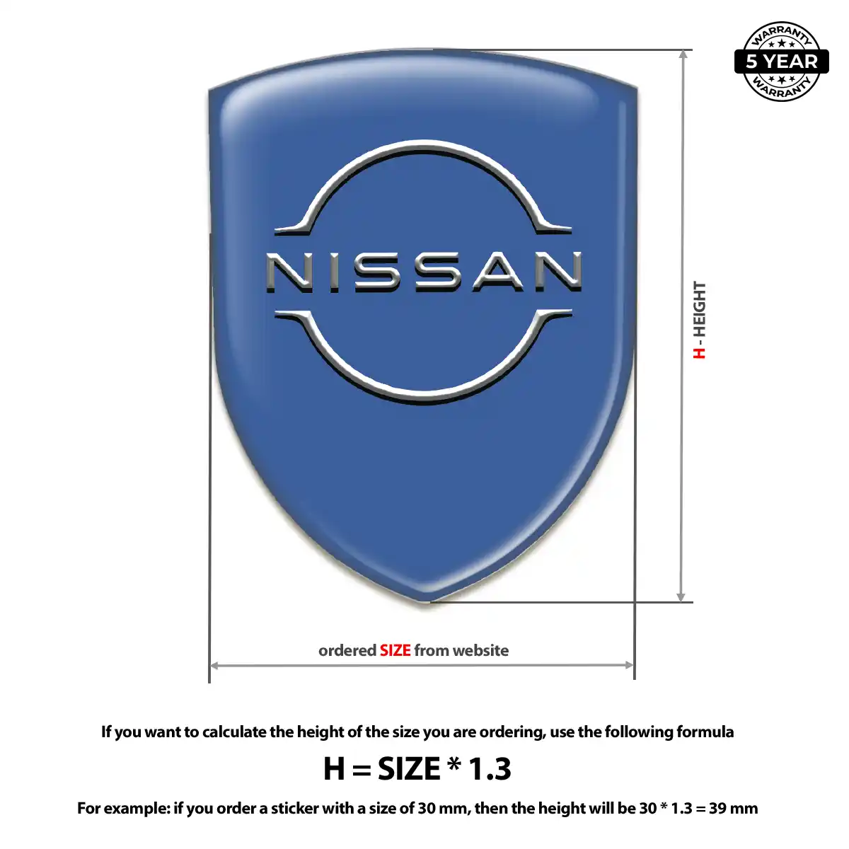Nissan 3D Logo Sticker Interior Elegance