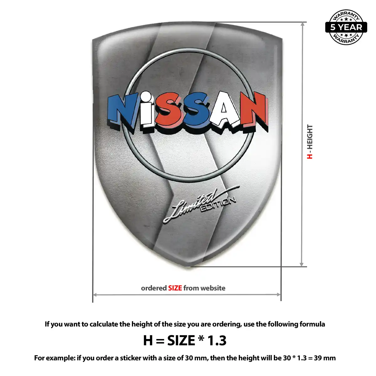 Nissan 3D Logo Sticker Noble Edition