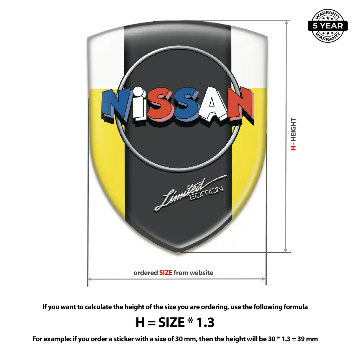 Nissan 3D Logo Sticker Outer Style