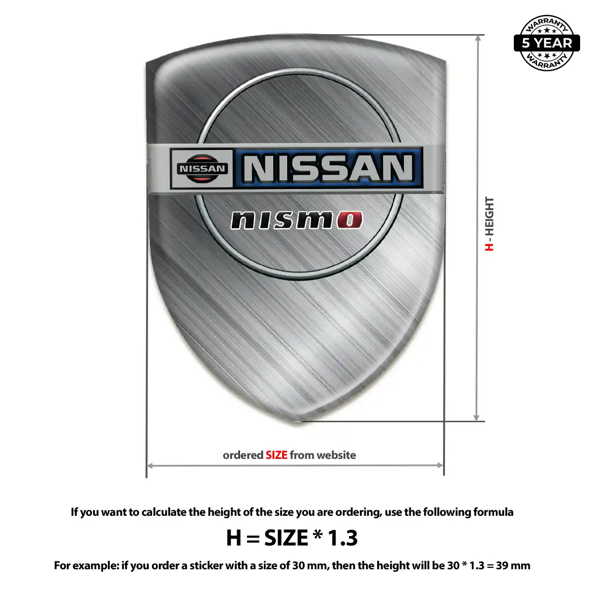 Nissan 3D Logo Sticker Performance Style