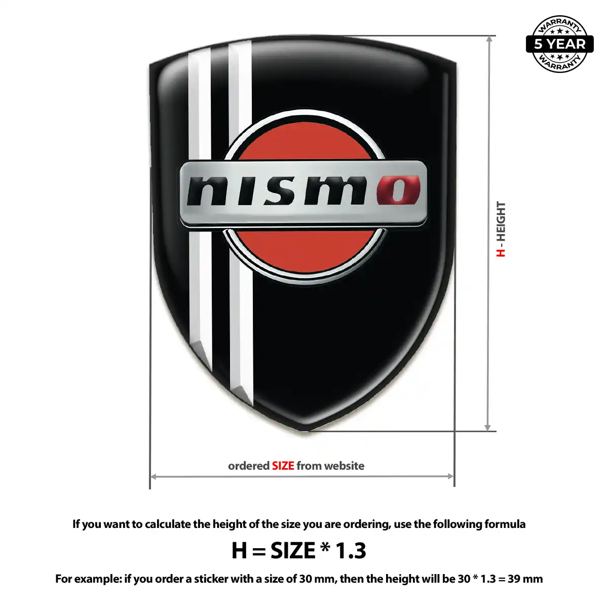 Nissan 3D Logo Sticker Premium Dome
