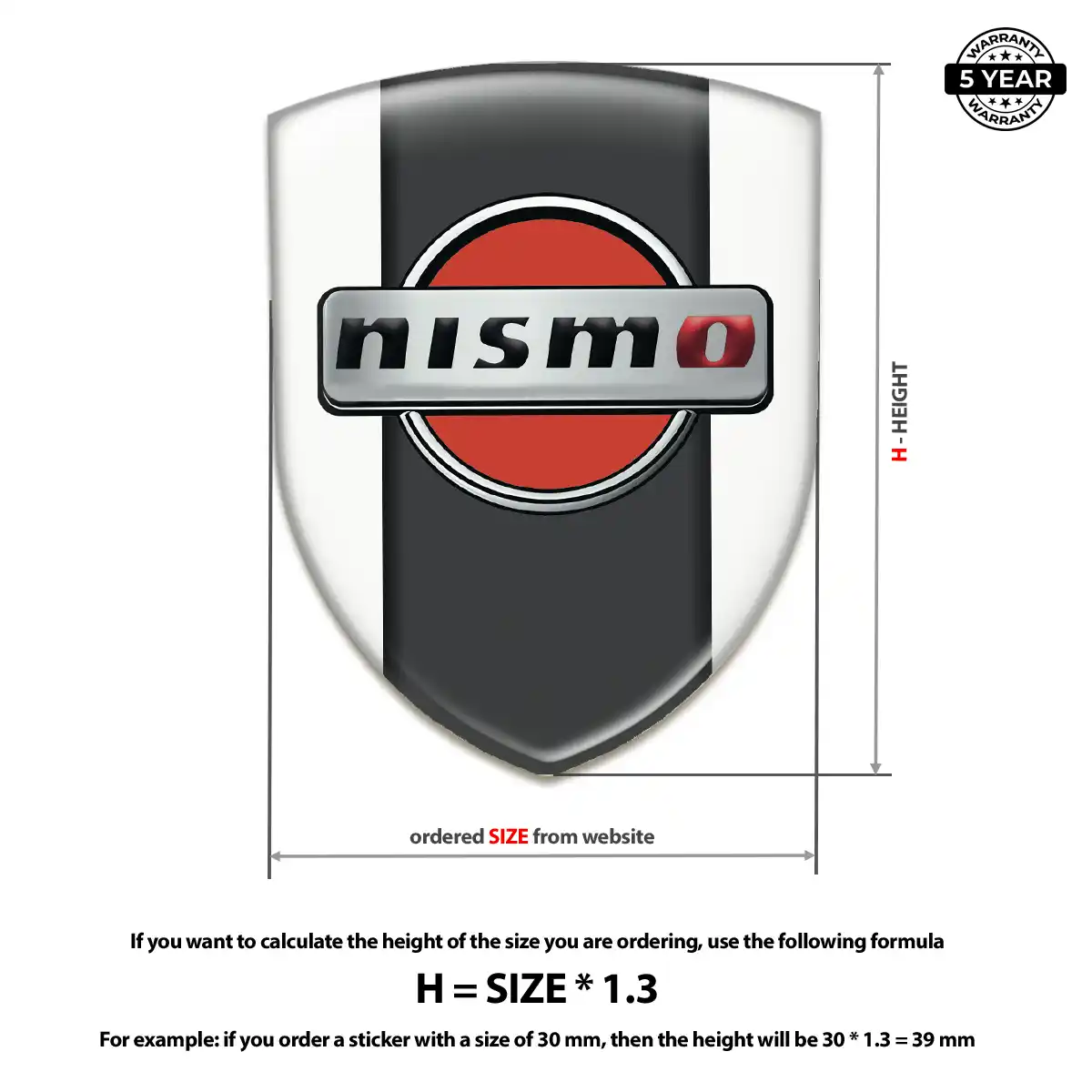 Nissan 3D Logo Sticker Prestige Line
