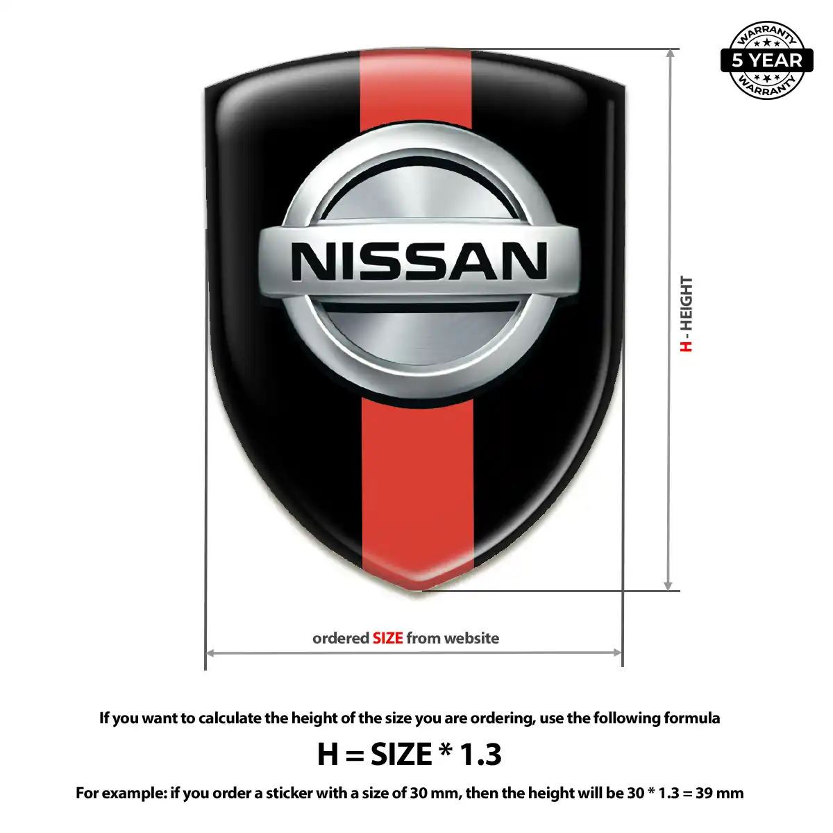 Nissan 3D Logo Sticker Prime Quality