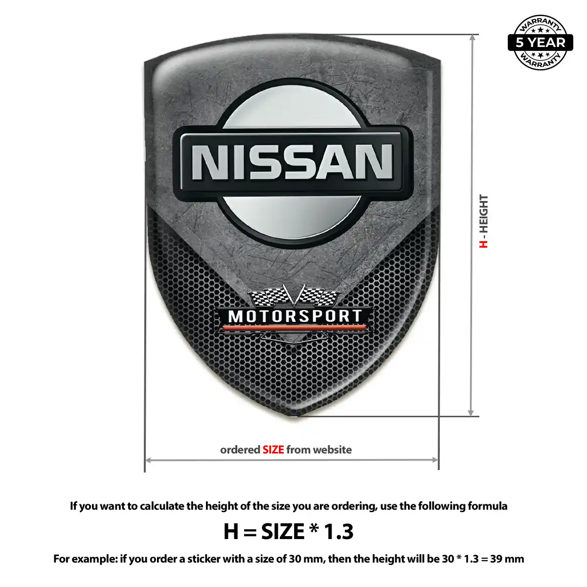 Nissan 3D Logo Sticker Refined Design