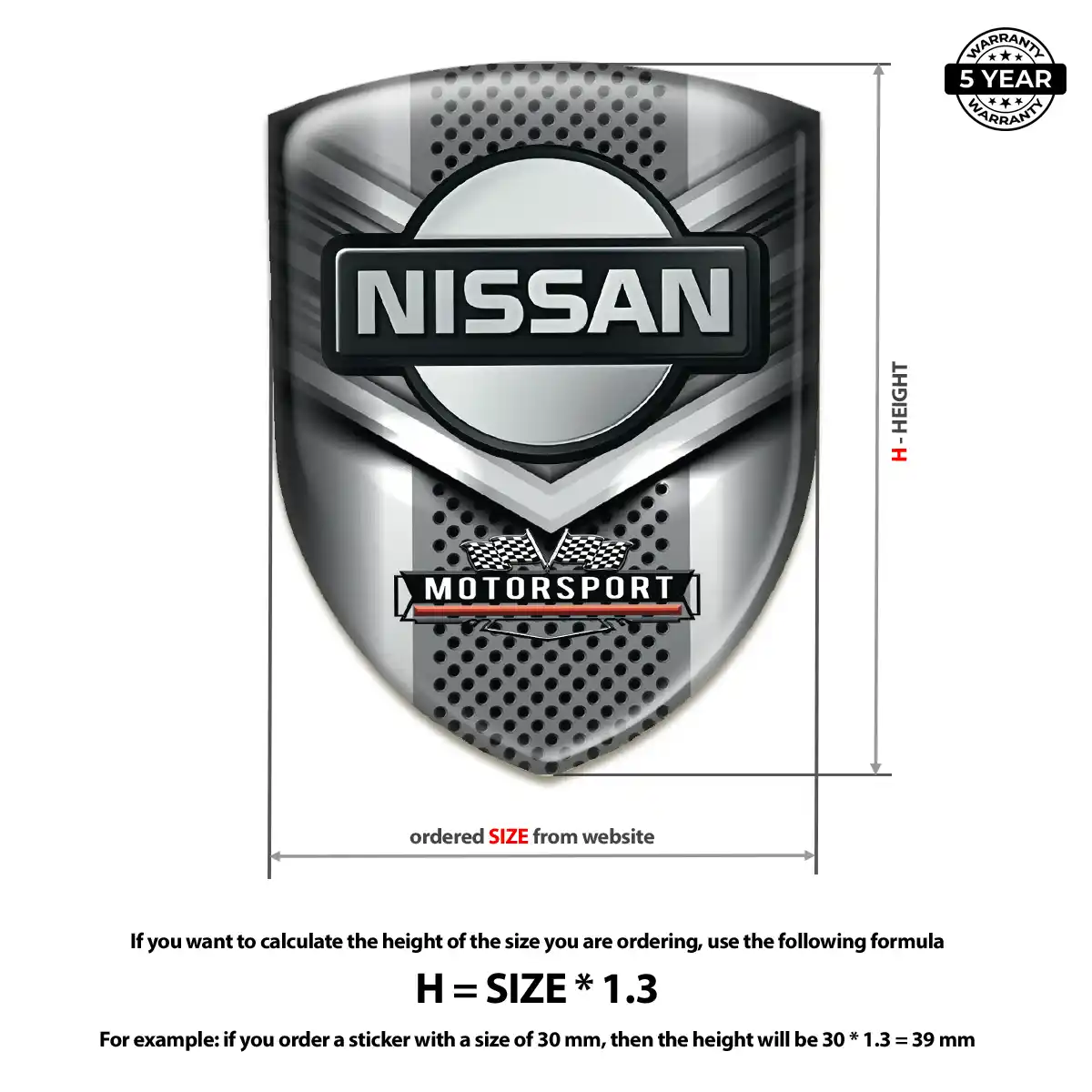 Nissan 3D Logo Sticker Resin Elite