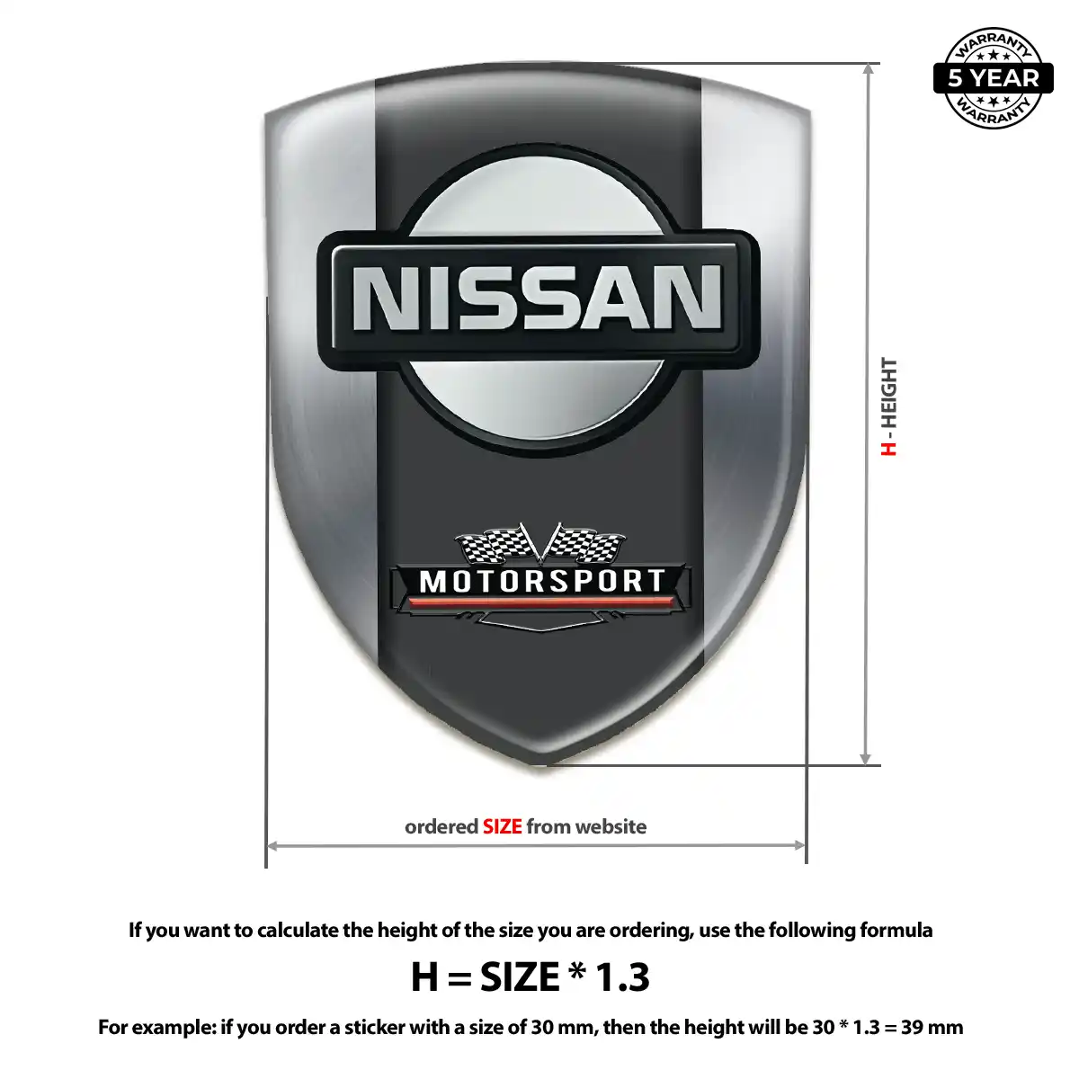 Nissan 3D Logo Sticker Resin Luxe