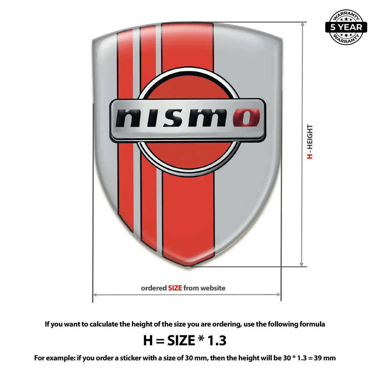 Nissan 3D Logo Sticker Signature Grade