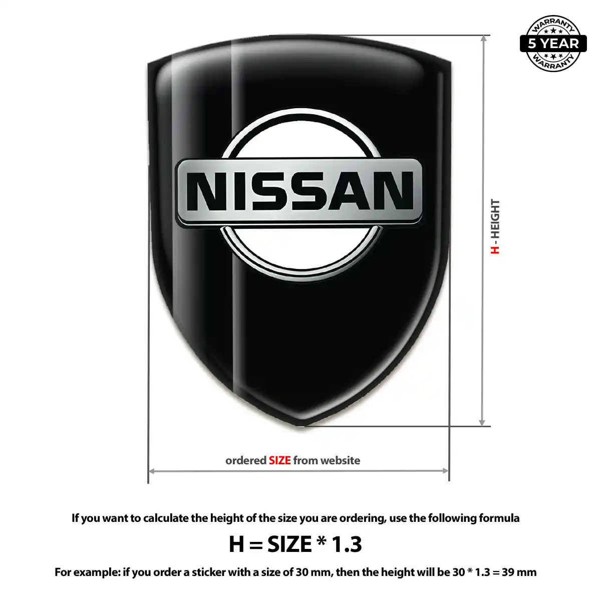 Nissan 3D Logo Sticker Street Tuning
