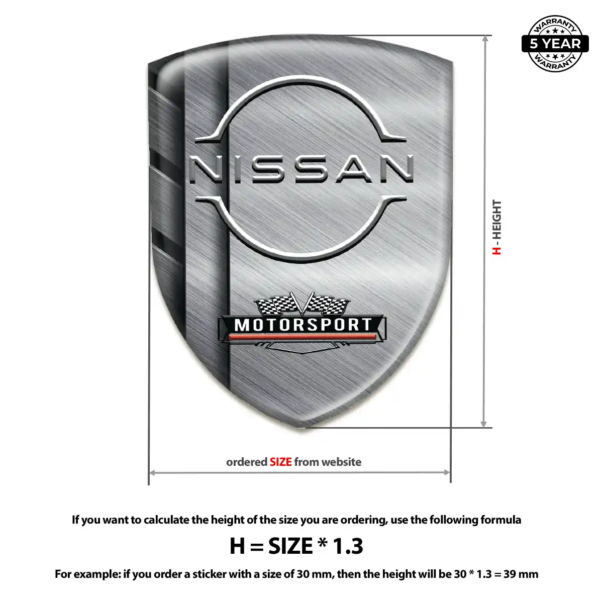 Nissan 3D Logo Sticker Superior Craft