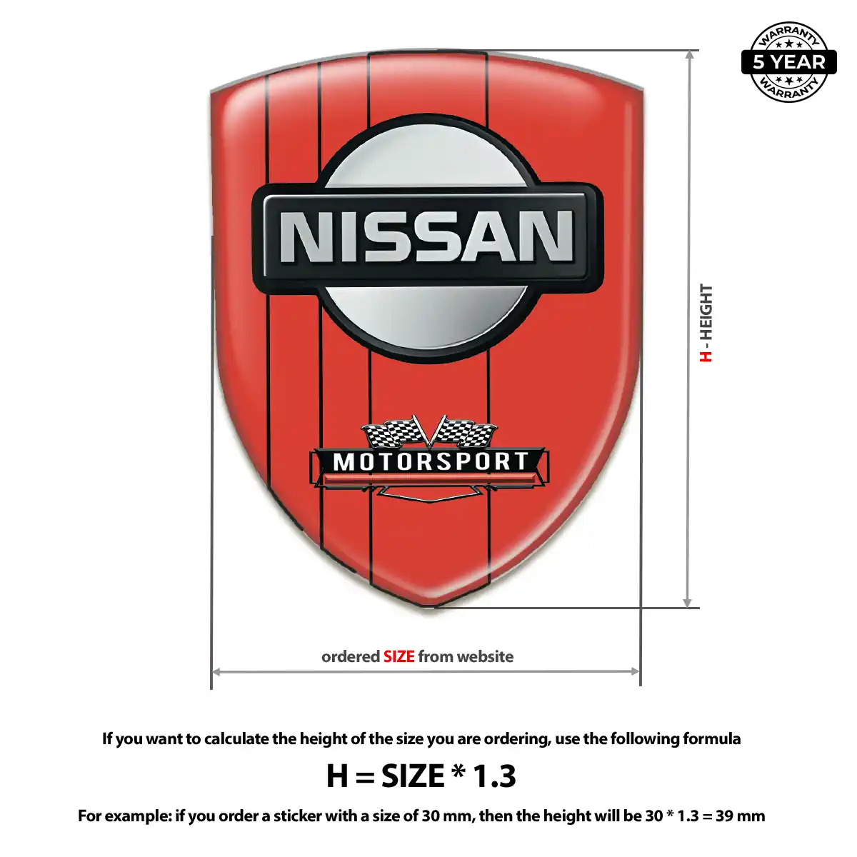 Nissan 3D Resin Sticker Cabin Style