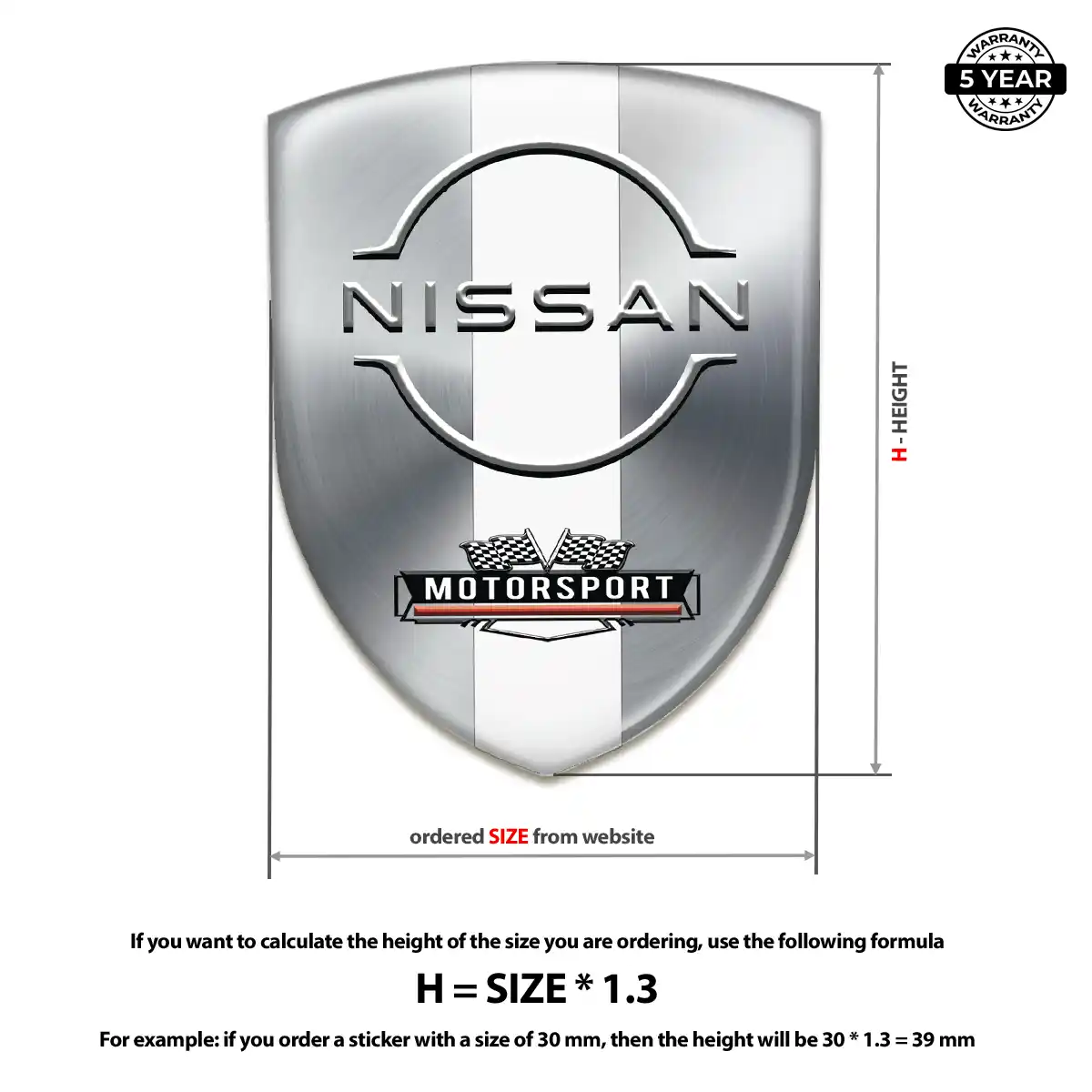 Nissan 3D Resin Sticker Deluxe Edition