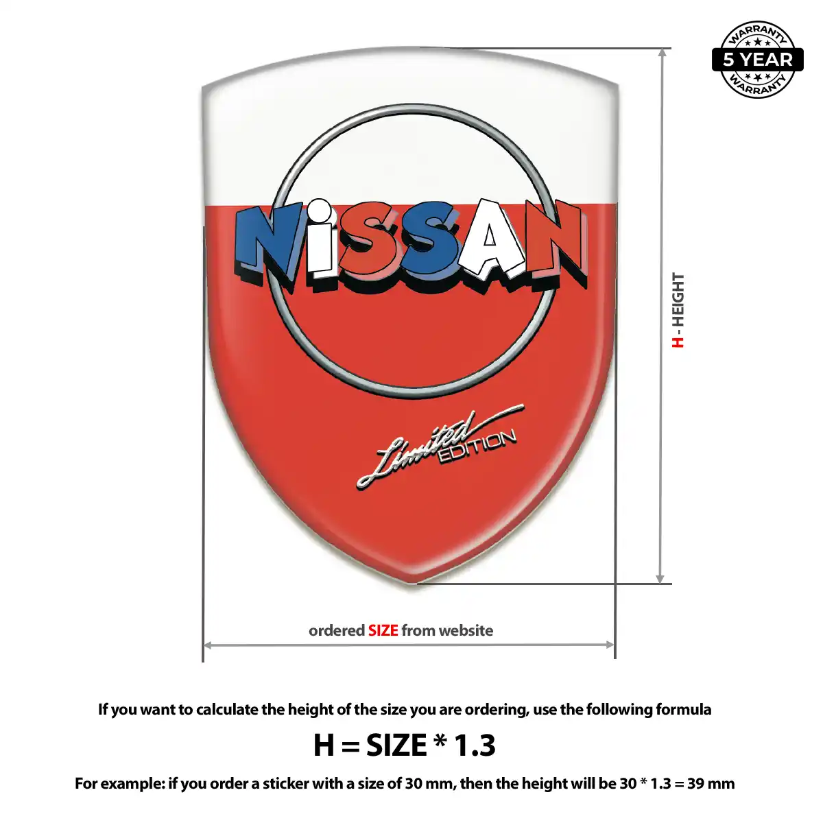 Nissan 3D Resin Sticker Elite Edition