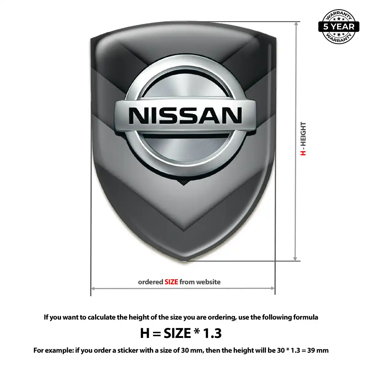 Nissan 3D Resin Sticker Interior Luxe